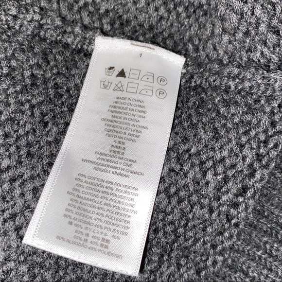 Michael Kors Charcoal Zipper Shoulder Crew Sweater - Picture 7 of 7